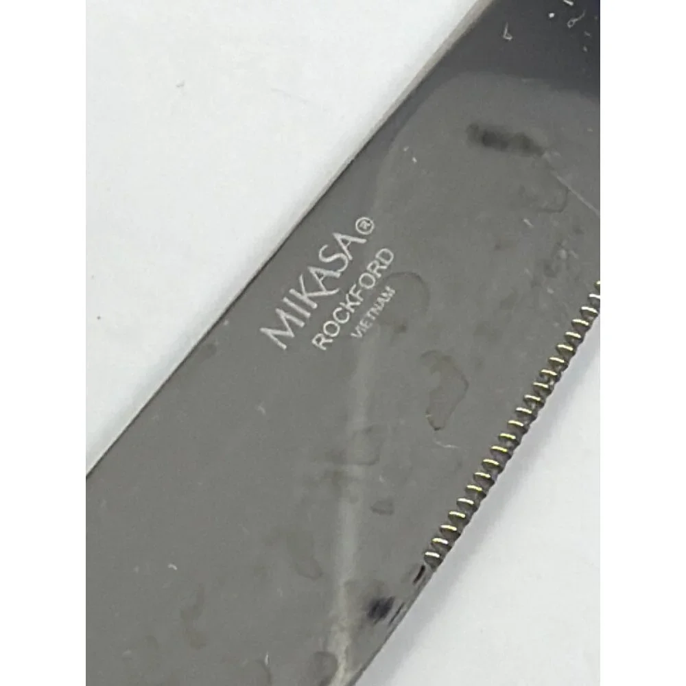 Mikasa Rockford Stainless Steel Flatware Set of 6 Table Knives 9in Glossy Finish